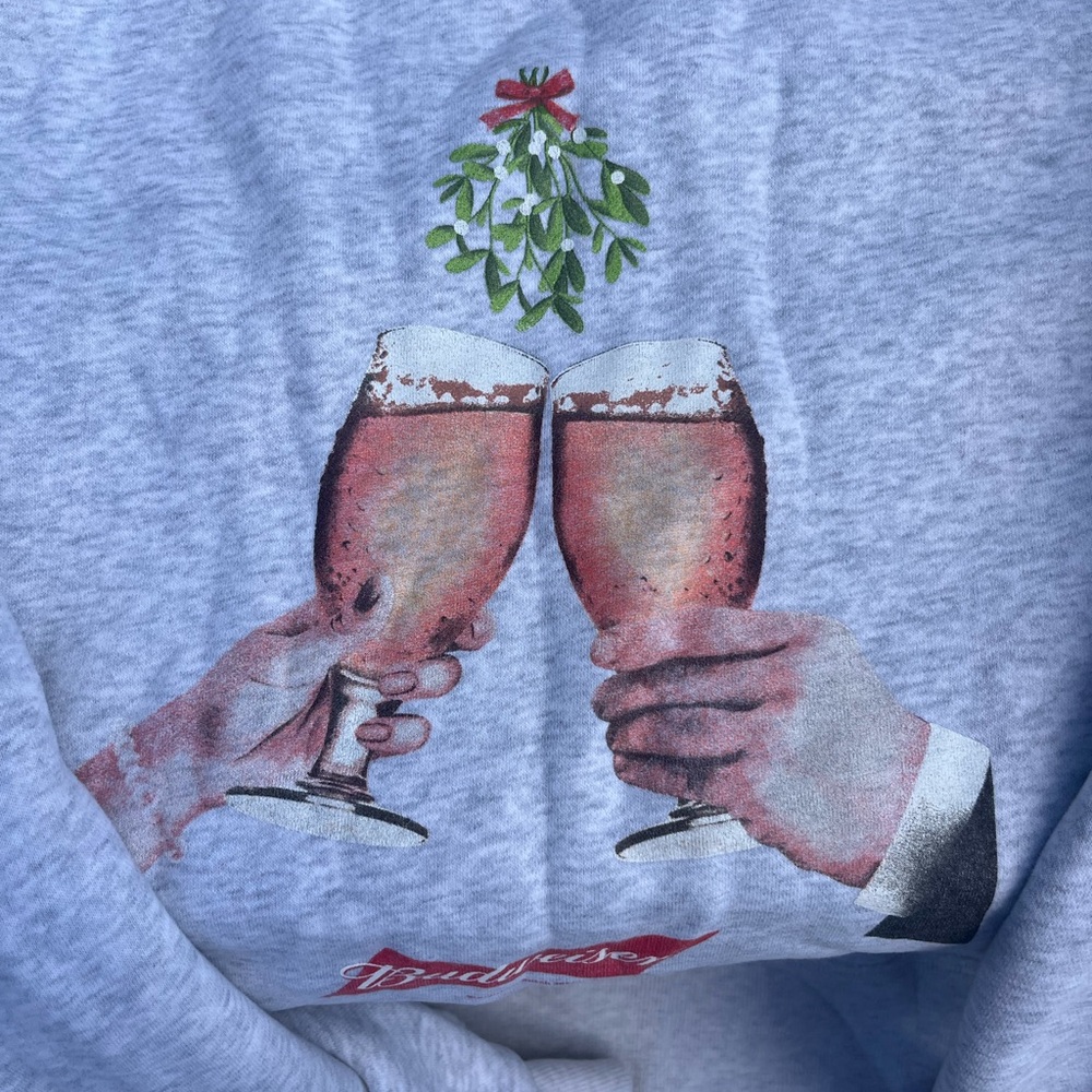 Abercrombie & Fitch Gray Hoodie with Cheers Design